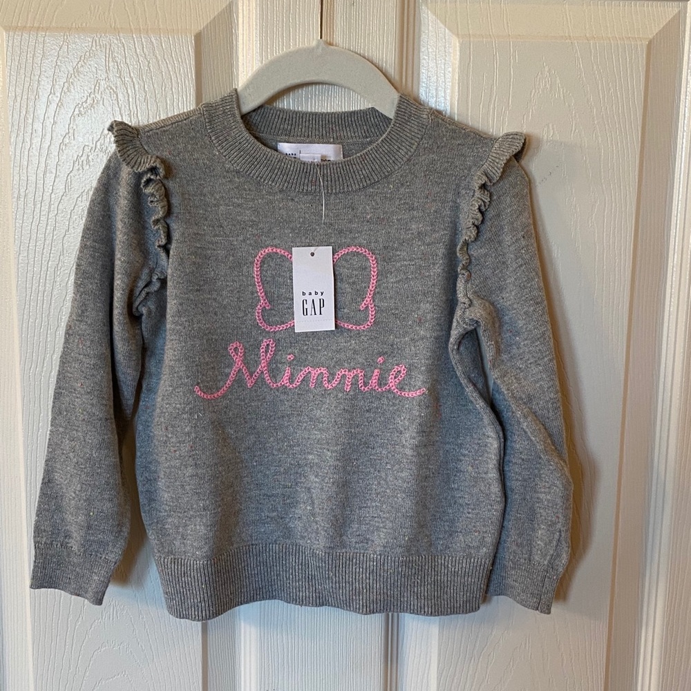Disney Minnie Mouse Gray Sweater - NEW!